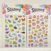 Cartoon 3D embossed silver bubble stickers, cartoon fruits, animals, cars, children's DIY 3D stickers, children's rewards Item Picture